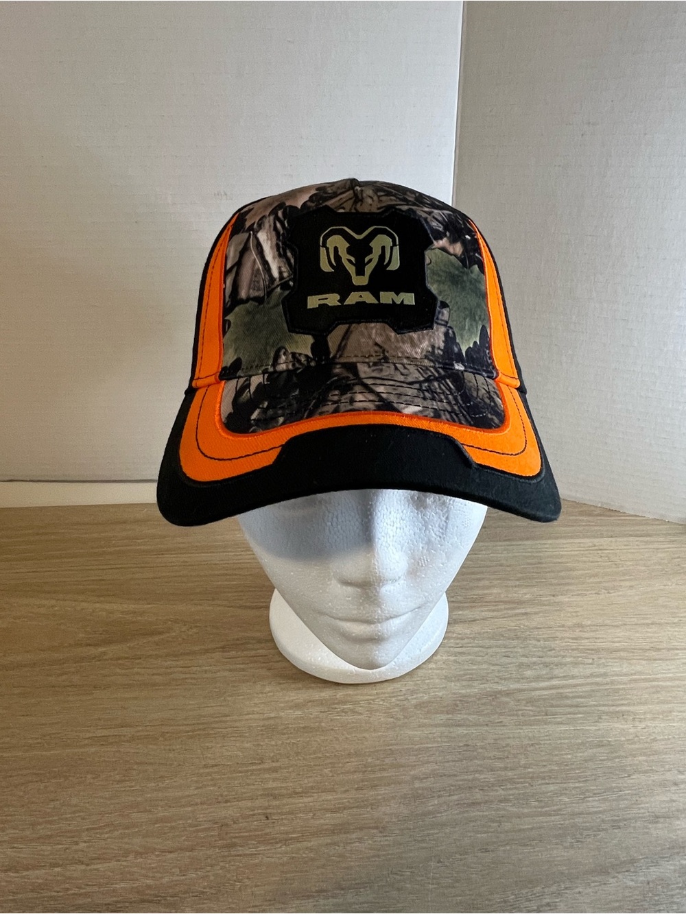 Dodge Ram Camo Orange Trim Men's Adjustable Hat